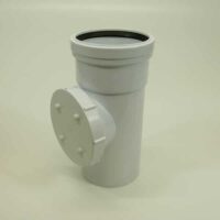 110mm Push Fit Soil Single Socket Access Pipe White