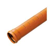 110mm Underground Slotted S/Socket Pipe 3mt