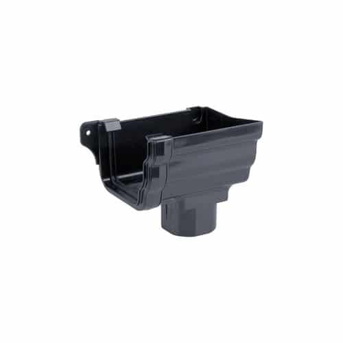 106mm Prostyle Ogee Guttering Stop End Outlet Right Anthracite GreyBR856RAG