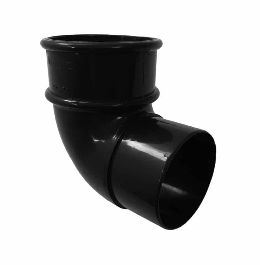 Freeflow 68mm Round Downpipe 90.5d Offset Bend Black