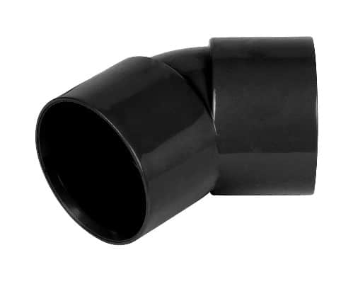 black 50mm solvent weld 135 degree obtuse bend waste pipe fitting black 50mm solvent weld 135 degree obtuse bend waste pipe fitting