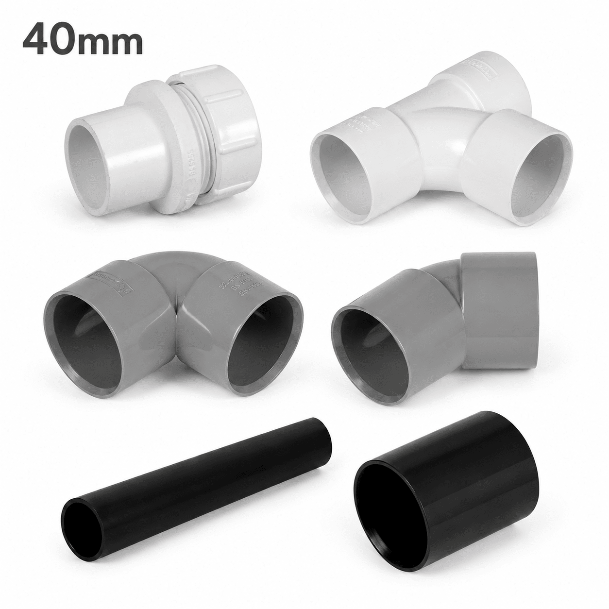 40mm Solvent Weld Waste Pipe & Fittings