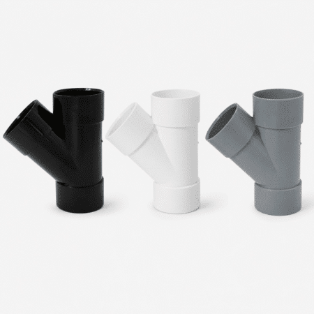 50mm solvent weld 135 degree Y branch waste pipe fitting
