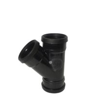 110mm Soil Branch 45 degree triple socket push fit pipe fitting
