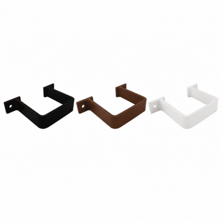 Freeflow 65mm Square Downpipe Flush Pipe Clip in white black and brown