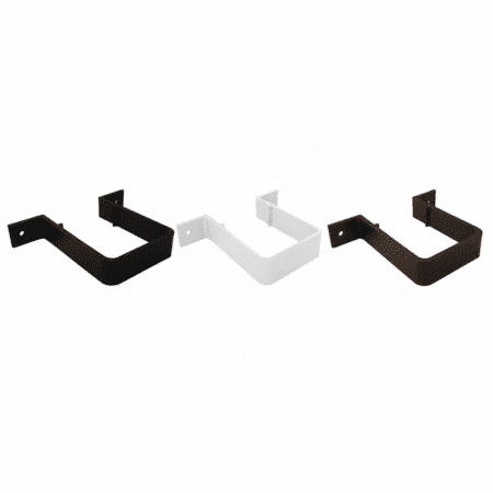 Freeflow 65mm Square Downpipe Clip Stand Off in white black and brown