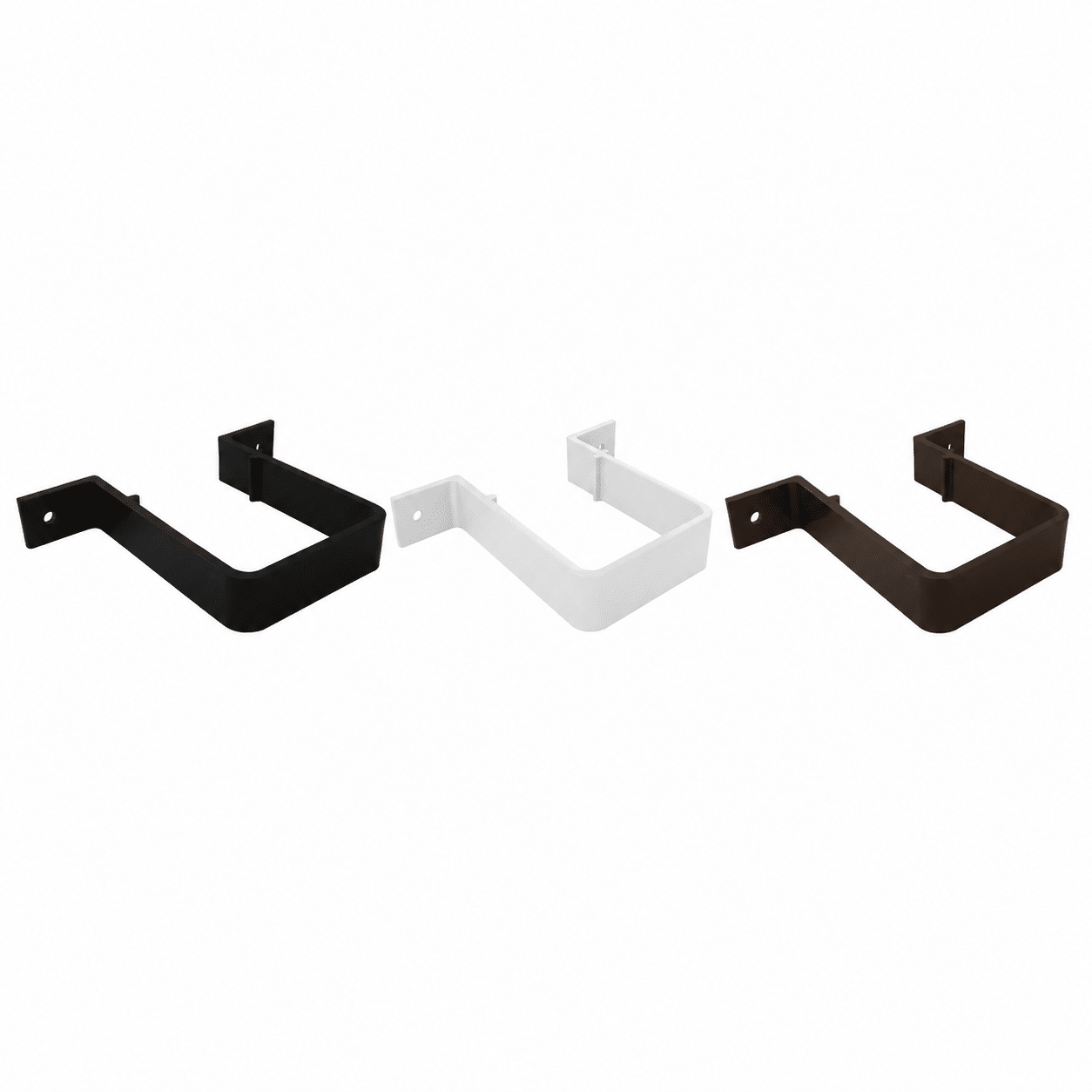 Freeflow 65mm Square Downpipe Clip Stand Off in white black and brown