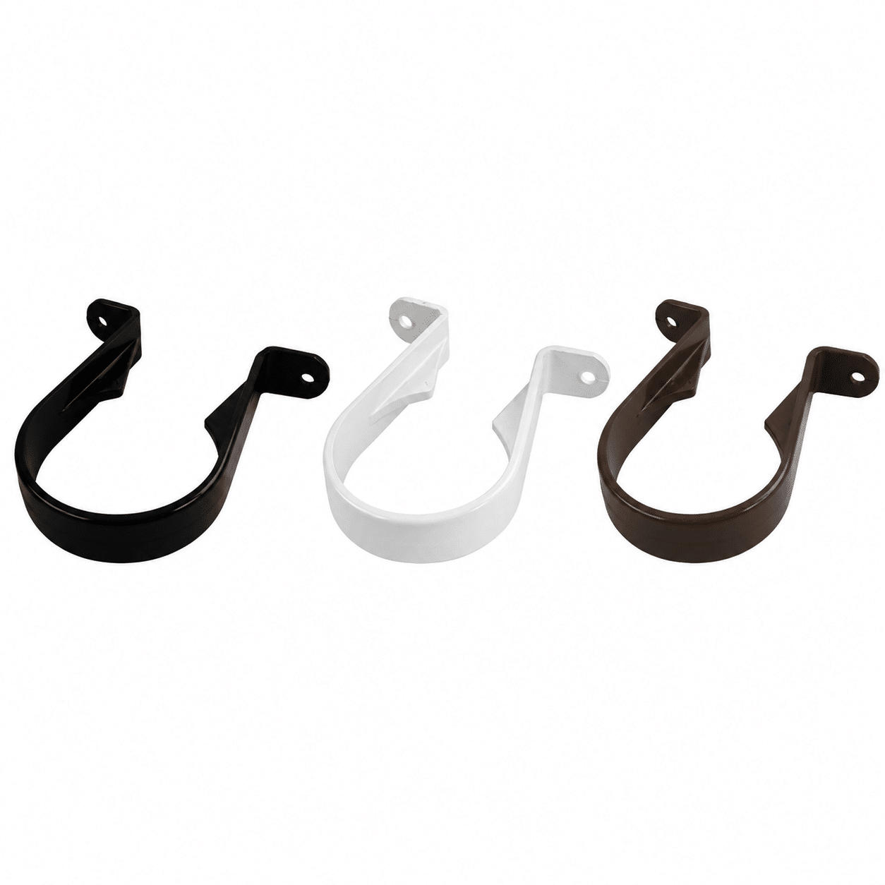 Freeflow 68mm Round Downpipe Stand Off Clip in white black and brown