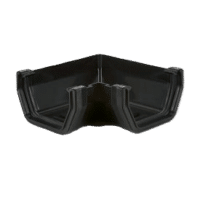 114mm Squarestyle 90 degree gutter angle black Brett Martin BR058B