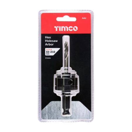 Holesaw Arbor Hex Shank 32-210mm Timco