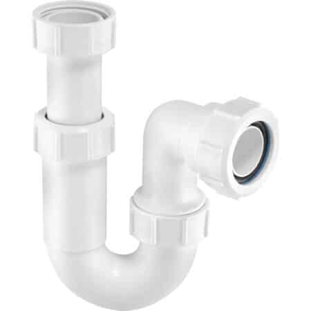 McAlpine ASA10 32mm 1¼ inch white adjustable inlet tubular swivel basin P trap