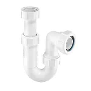 McAlpine ASC10 40mm 1½ inch white adjustable inlet tubular swivel P trap