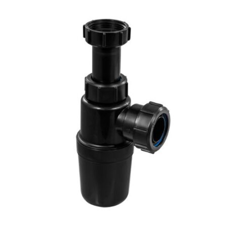 McAlpine AA10-BL 32mm 1¼ inch black adjustable inlet slim bottle trap