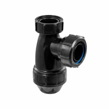 McAlpine E10-BL 32mm 1¼ inch black shallow basin bottle trap