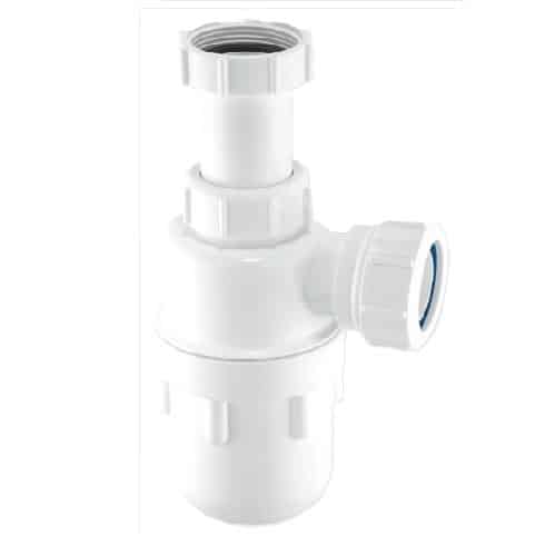 McAlpine C10A 40mm 1½ inch white adjustable inlet bottle trap