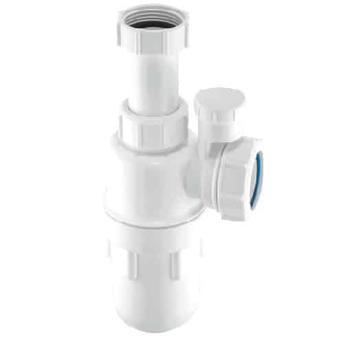 McAlpine C10AV 40mm 1½ inch white anti-syphon adjustable inlet bottle trap