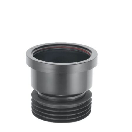 110mm black drain connector McAlpine DC1BL soil and WC pipe fitting