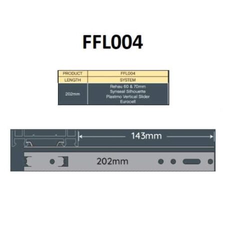 202mm Fixing Lug Window & Doors FFL004