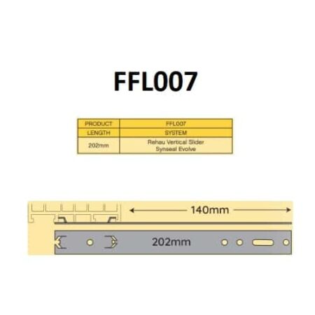 202mm Fixing Lug Window & Doors FFL007