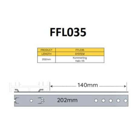 202mm Fixing Lug Window & Doors FFL035
