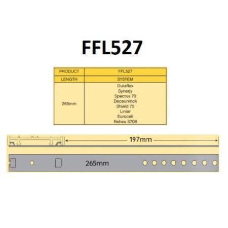 265mm Fixing Lug Upvc Window & Doors FFL527