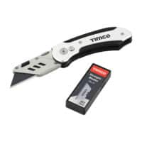 Timco Folding Utility Knife & Blades – Quick-Change Safety Knife + 10 Blades