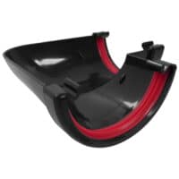 gutter angle 112mm half round 90 degree Freefoam Freeflow black white brown