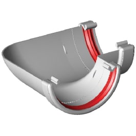 White Freeflow 112mm Half Round 90° Gutter Angle FRR603