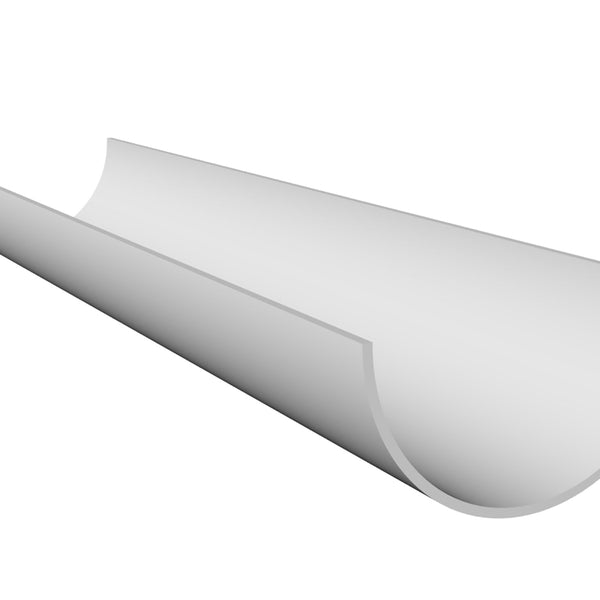 White Freeflow 112mm Half Round Gutter 4m FRG400