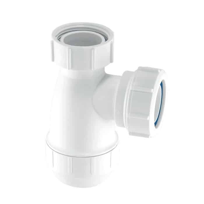 McAlpine G10 40mm 1½ inch white shallow bottle trap