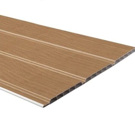 Hollow Soffit 300mm Irish Oak Woodgrain Foil 5m