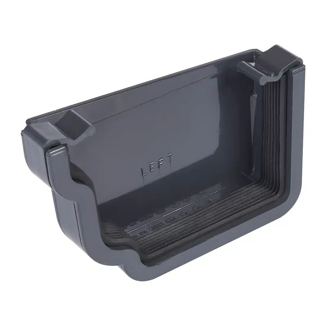 Kayflow Ogee Stopend Left Hand 120mm Anthracite Grey OGE1AG