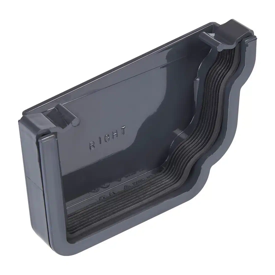 Kayflow Ogee Stopend Right Hand 120mm Anthracite Grey OGE2AG