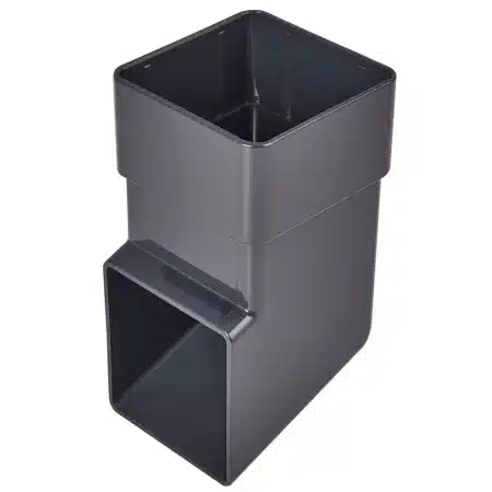Kayflow 65mm Square Downpipe Shoe Anthracite Grey KFBS3AG