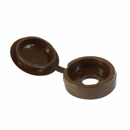 Timco Small Brown Hinged Screw Cover Caps Pack of 100