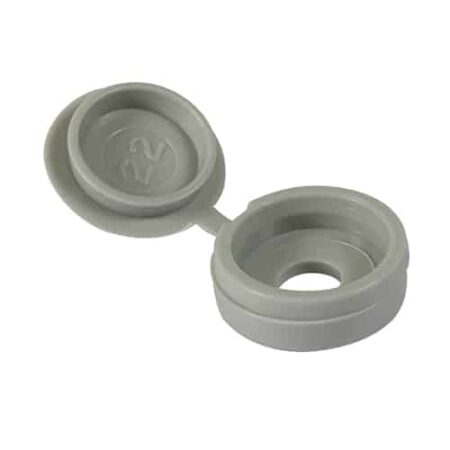 Timco Small Light Grey Hinged Screw Cover Caps Pack of 100