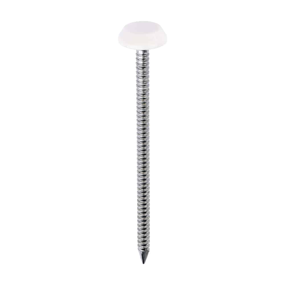 Stacked from 14 images. Method=B (R=8,S=4) Timco 65mm poly nails plastic head nails colour matched pack of 100