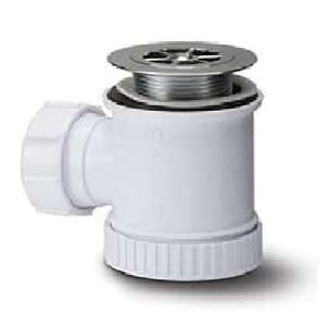 Polypipe PST3 40mm shower trap with 70mm chrome grid