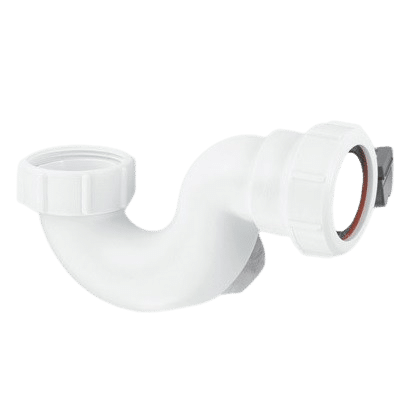 McAlpine Q10 40mm 1½ inch white shallow bath trap