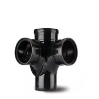 110mm Corner Branch 87.5 degree double socket push fit soil pipe fitting