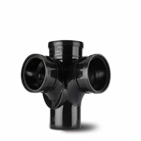 110mm Corner Branch 87.5 degree double socket push fit soil pipe fitting