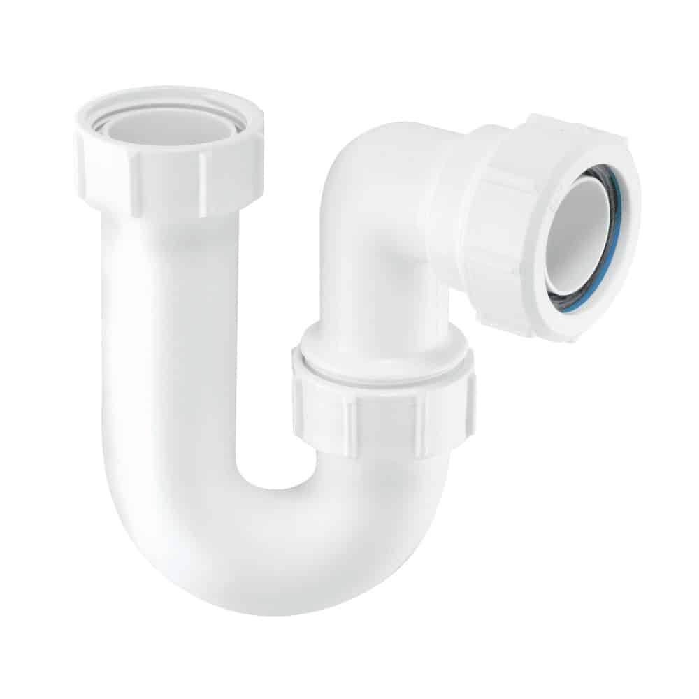 McAlpine SE10 50mm 2 inch tubular swivel P trap with 75mm water seal