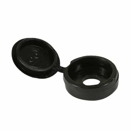 Timco Small Black Hinged Screw Cover Caps Pack of 100