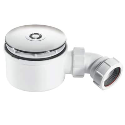 McAlpine ST90CP10-70 90mm shallow shower trap with chrome plated flange