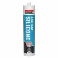 Soudal Sanitary Silicone Sealant – Anti-Mould Bathroom & Kitchen Sealant White/Clear