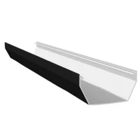 114mm square gutter 4m Freefoam Freeflow black white brown