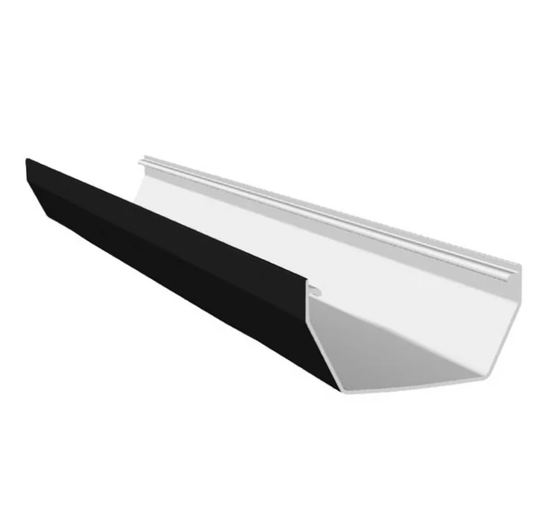 114mm square gutter 4m Freefoam Freeflow black white brown
