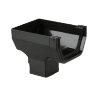 114mm Squarestyle stopend outlet black Brett Martin BR059B