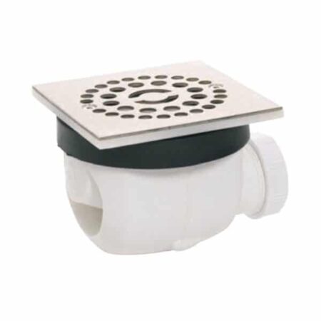 FloPlast TH54 40mm x 50mm wet room shower trap with square grid