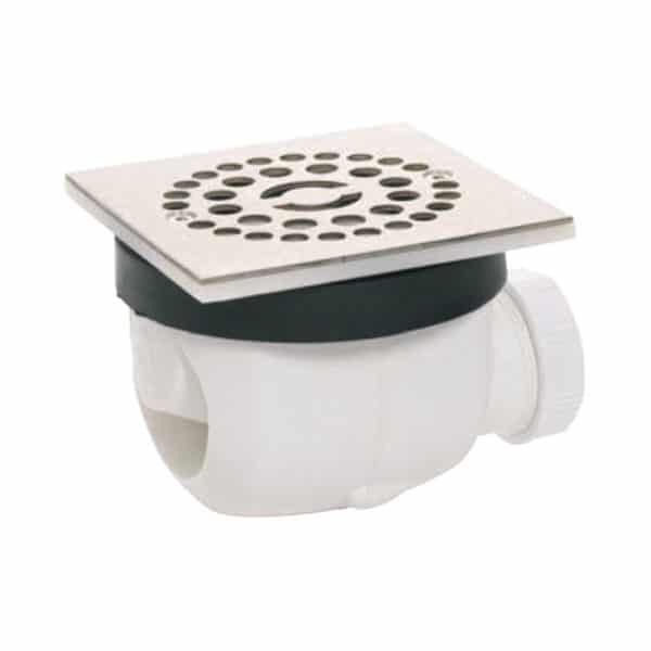 FloPlast TH54 40mm x 50mm wet room shower trap with square grid